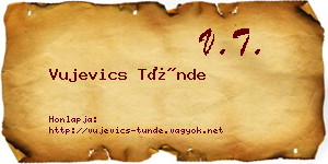 Vujevics Tünde névjegykártya