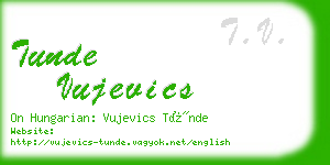 tunde vujevics business card